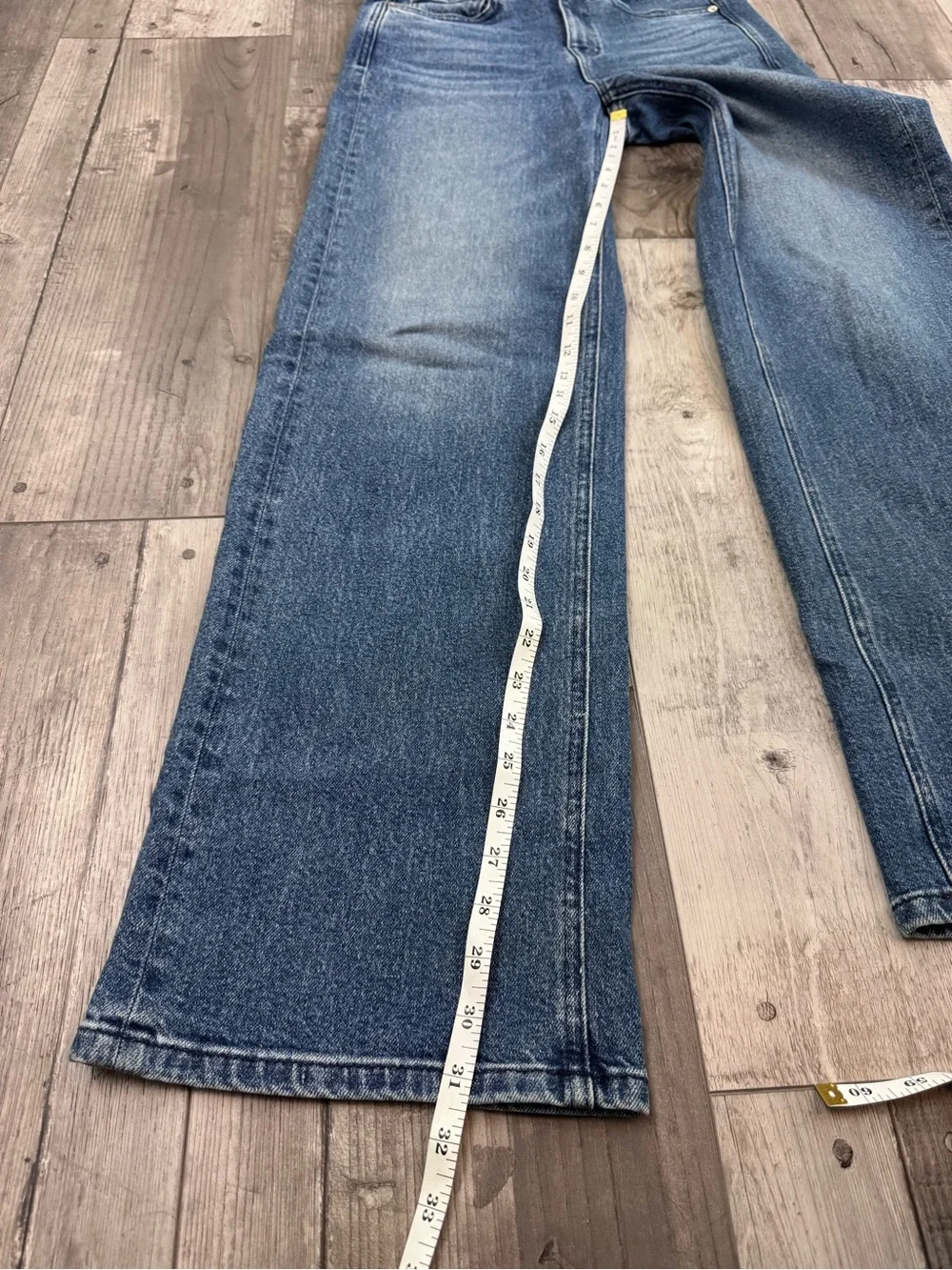 AYR Secret Sauce Wide Leg Flare Jeans in Medium Blue Wash - Picture 10 of 10